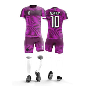 Ropa de fútbol Conjunto de ropa deportiva Transpirable Secado rápido Estiramiento suave Cómodo Camisetas de fútbol Uniforme Personalización 100% Poliéster - Product Image 4