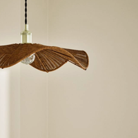 Lampe suspendue en rotin conique fait à la main en osier naturel luminaire suspendu pour îlot de cuisine salle à manger décoration de la maison