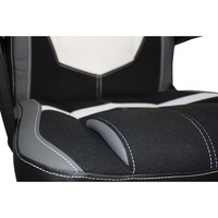 Chaise de bureau/de jeu TREVISO Jet-Line, fauteuil extensible, hauteur réglable, pliable, durable, en nylon et métal, noir et blanc