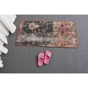 Alfombra clásica azul rosa de 1,6x3,2 pies de lana turca y poliéster, alfombra de retazos para sala de estar con respaldo de látex para uso en el pasillo - Product Image 5