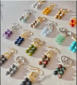ต่างหูขอบลูกปัดสไตล์โบโฮพื้นเมืองต่างหูลูกปัดขนนกขนนก - Product Image 1