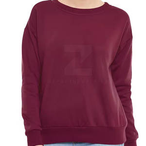 Pull d'hiver de style simple pour femmes coupe ajustée 100% coton sweat-shirt respirant avec logo avant 2025 meilleur design - Product Image 4