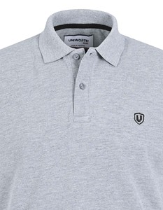 High Quality Men's <b>Classic</b> Solid Heather Grey Knitted Short Sleeve Golf Shirt Digital Printing Embroidered Blank Design - Product Image 3