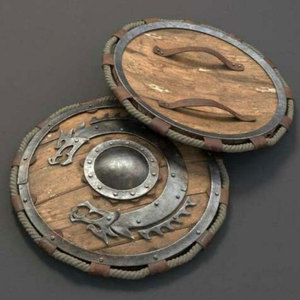 Battles Viking Zinc Alloy Carved Shield with Steel Painted Design Medieval Knight <b>Souvenir</b> Top Sale Product - Product Image 2