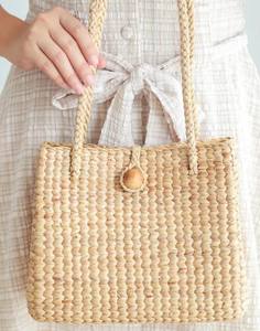 Sac à main en paille, sac tissé à la main élégant, sac fourre-tout écologique, sac à bandoulière de taille moyenne - Product Image 2