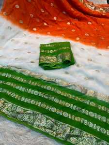Tiranga Saree tricolour Saree 15เสริมวันพิเศษ Saree - Product Image 4