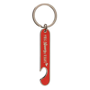Porte-clés décapsuleur en alliage métallique personnalisé, élégant, pour homme Right & Mrs. Always Right Lot de 2 porte-clés cadeaux - Product Image 2