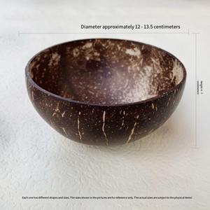 Bol en coque de noix de coco artisanal pour fruits secs, collations et décoration de table, écologique, accent de cuisine et de salon, en provenance d'Inde - Product Image 2