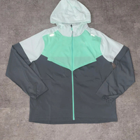 Veste légère à capuche coupe-vent imperméable pour hommes Manteau de gym d'extérieur