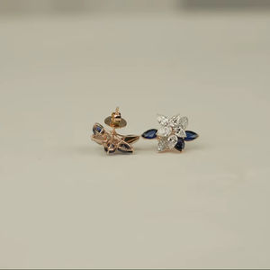 Pendientes de diamantes de oro blanco y oro rosa Chapado en oro de diamante certificado IGI para fiesta de boda y regalo - Product Image 2