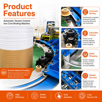 Machine automatique de ligature de noyaux de transformateur LEADWIN avec tension réglable pour le cerclage de noyaux en fer laminé