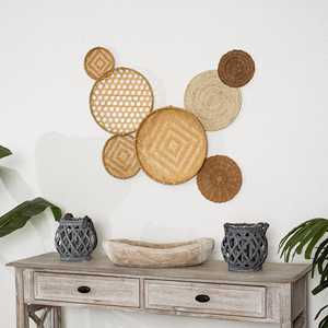 ชุดตะกร้าสานทรงกลมติดผนัง7ใบออกแบบให้มีความตัดกัน - Product Image 4