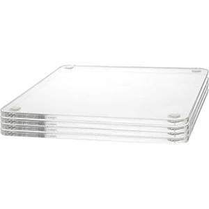 Dessous de verre uniques en noyer sûr pour café Dessous de verre à paillettes acryliques pour les événements de banquet pour différentes tailles personnalisées - Product Image 6