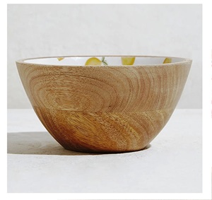 Cuenco para desierto de madera impreso de tamaño personalizado, plato de ensalada más vendido en la India para aperitivos y mezclas - Product Image 6