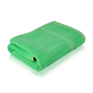 Design personnalisé 100% coton Jacquard plage velours ensemble de serviettes de bain durable solide vert grande taille pour adultes pour hôtels salons - Product Image 1