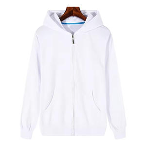 Sudaderas con capucha gruesas GSM 100% de algodón 500 para hombre, sudaderas técnicas bordadas con cremallera de gran tamaño, colección de invierno con hombros caídos - Product Image 2