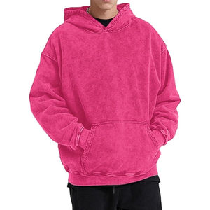 Sweat à capuche en molleton 100% coton sur mesure en gros, sweat à capuche surdimensionné lourd pour hommes - Product Image 2