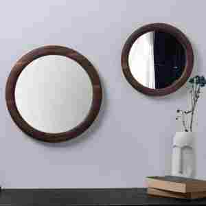 <b>Wooden</b> Wall <b>Mirror</b> Any Room Decoration Available at Affordable Price from India Indoor Round <b>Wooden</b> <b>Frame</b> Manufacturer - Product Image 3