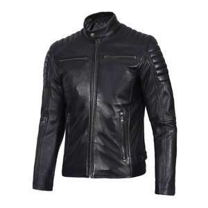 New Style Genuine Leather Men's Winter Vintage Style Windproof Leather <b>Jackets</b> with Front Logo-Low Price - Product Image 3
