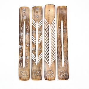 Porte-encens en bois gravé Plateau de méditation artisanal pour l'aromathérapie spirituelle et le parfum d'intérieur du fournisseur indien - Product Image 2
