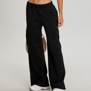 Pantalones de Chándal Holgados de Verano para Mujer, de Algodón Francés, Transpirables, de Pierna Recta, Estilo Cargo, para Dormir o Hacer Ejercicio - Product Image 2