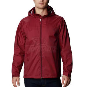 Veste coupe-vent décontractée à capuche sur mesure, veste d'hiver, couleur unie, séchage rapide, respirante - Product Image 1