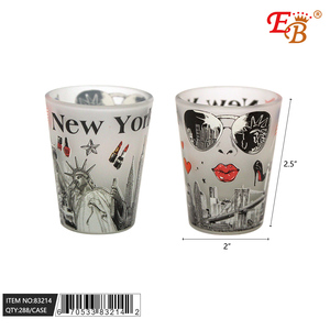 2.5 di New York \ "vetro smerigliato Set personalizzabile Mini stile americano per acqua vino birra caffè tè 144 pz/CS - Product Image 1