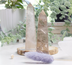 Piedra preciosa natural de alta calidad, torre de punto de cuarzo ahumado, mayorista, obeliscos de piedra de cristal para regalo de decoración a granel - Product Image 6