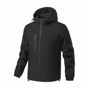 Coupe-vent personnalisé de bonne qualité Hip Hop Streetwear Vestes en polyester pour hommes Coupe décontractée Veste coupe-vent de pluie pour l'extérieur - Product Image 5