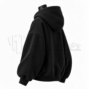 Women's Black Hoodie Cartoon Red <b>Cat</b> Print Casual <b>Sweatshirt</b> Front Logo Knitted Cotton Autumn Wear - Product Image 5