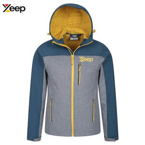 OEM Breathable <b>Hooded</b> Winter Mens <b>Soft</b> <b>Shell</b> <b>Jacket</b> High Quality Water & Windproof Front Logo - Product Image 1