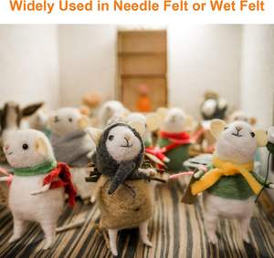 Promotion fil épais géant fil épais 100% laine mérinos fil à tricoter itinérant bricolage cadeau unique pour son cadeau de noël feutrage humide - Product Image 5