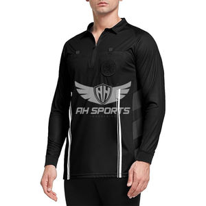 Maillot d'arbitre de football professionnel pour hommes à manches longues Fabricant personnalisé Chemise de référence durable, confortable et élégante Parfaite - Product Image 1