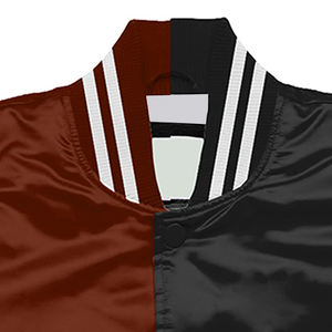 Veste de bombardier universitaire Letterman en Satin marron et noir de qualité supérieure pour les sports universitaires vêtements d'extérieur athlétiques de haute qualité - Product Image 3