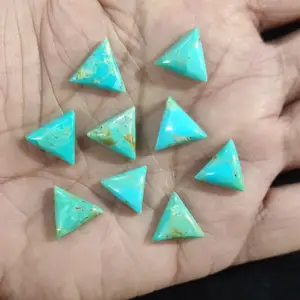 Mohave azul turquesa cabochão redondo, pedra turquesa tamanho anel, turquesa redondo para artesanato por atacado