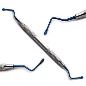 Curette dentaire Lucas en acier inoxydable, instrument chirurgical ergonomique manuel, classe CE I, modèle WPS-LBC-01, argent - Product Image 5