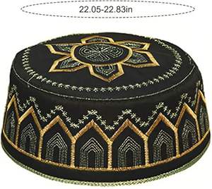 Sombrero de Kufi musulmán con logotipo personalizado, sombrero de oración, gorro islámico, precio de fábrica, fácil de usar, gorros musulmanes, servicio OEM proporcionado - Product Image 2
