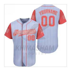 Vente directe d'usine, maillot de baseball pour homme à manches courtes, respirant, été, 100% polyester, séchage rapide, vêtements de sport - Product Image 5