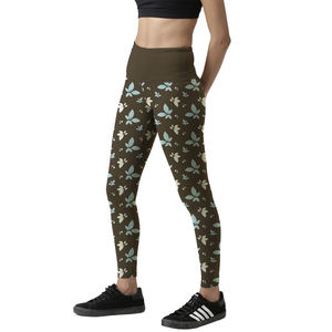 Pantalones de Yoga de cintura alta para mujer, mallas de secado rápido y transpirables con logotipo personalizado para el verano - Product Image 6