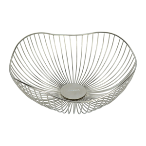 Metal Silver <b>Fruit</b> basket/Bowl for serving ware for Vegetables and fruits <b>storage</b> organizer basket for kitchen and home usage - Product Image 1
