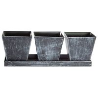 Seau en acier galvanisé Kit de lit de jardin surélevé galvanisé Pot de fleur en métal Produit de jardin extérieur décoratif