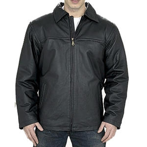 เสื้อหนังสำหรับผู้ชาย HMB-0466B แจ็กเก็ตมอเตอร์ไซด์สีดำเสื้อโค้ทแฟชั่นสำหรับนักขี่มอเตอร์ไซค์ - Product Image 6