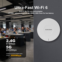 AX3000 WiFi 6 Ceiling Mount Access Point Dual Band Gigabit PoE Wireless AP dengan MU-MIMO & OFDMA Enterprise Indoor WiFi Mesh