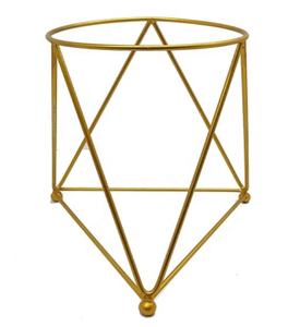 Maceta de Metal con Recubrimiento en Polvo Personalizada con Soporte Rojo y Dorado para Decoración de Interiores y Exteriores de Jardín y Balcón - Product Image 2