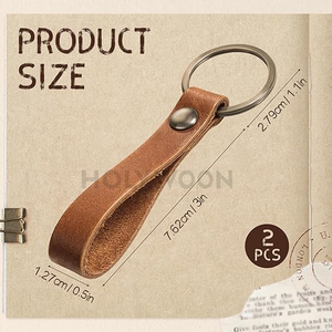 Accesorio de llavero de cuero de primera calidad diseñado para organizar las llaves del hogar, la oficina y del vehículo con un estilo y durabilidad atemporales. - Product Image 2