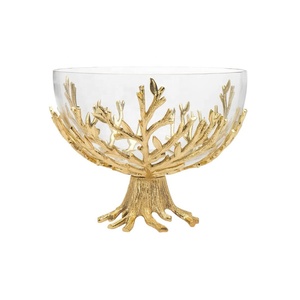 Collection la plus vendue NOUVELLE COLLECTION Bol de service en métal doré poli, artisanat moderne de luxe, certifié CE, centre de table pour fêtes et dîners - Product Image 5