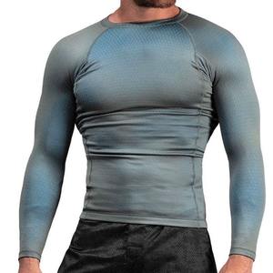 Chemise de compression respirante de haute qualité UPF50 pour hommes, rashguard MMA, personnalisez votre propre logo, manches longues sublimées - Product Image 5