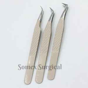 Pinces à épiler de haute qualité à pointe en fibre pour cils, en acier inoxydable et stockage multi-pièces, pinces à épiler pour greffe de cils - Product Image 4