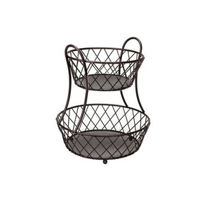 Panier à fruits rond en métal, parfait pour présenter des fruits mélangés, des petits pains ou du pot-pourri décoratif avec style - Product Image 2