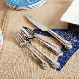 Ensemble de couverts en argent finition moderne minimaliste, adapté à la salle à manger à domicile, au déjeuner au bureau et au service de nourriture professionnel en provenance d'Inde - Product Image 6